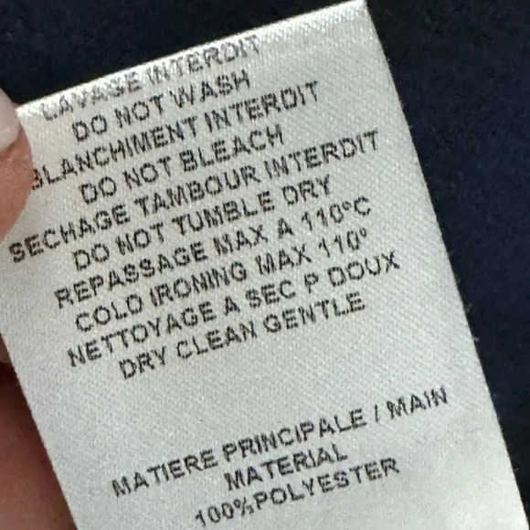 SEE by CHLOE size 34 Blue  blouse Neck Tie Bow Semi-sheer long sleeve - Picture 13 of 14